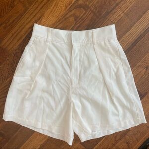 Abercrombie & Fitch High Waist Cream Shorts